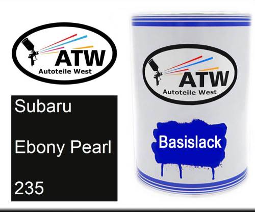 Subaru, Ebony Pearl, 235: 500ml Lackdose, von ATW Autoteile West.